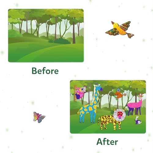 Skillmatics Foil Fun – Animals, No Mess Art & Craft Kit for Kids - 5