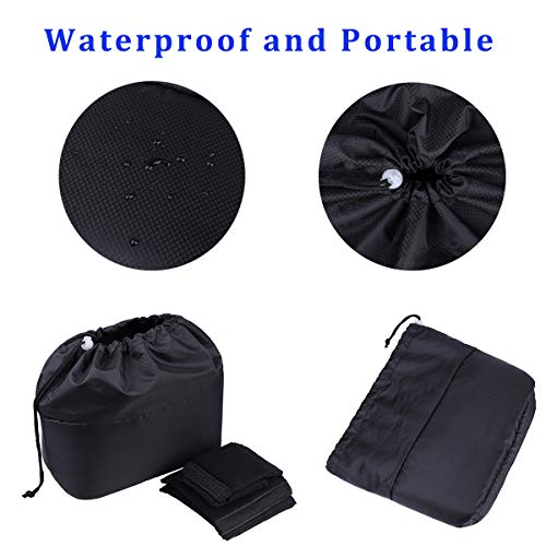 Jakago Shockproof Camera Insert Bag For Slr Dslr Mirrorless Camera Lens Flash Light Accessories Camera Pouch With Adjustable Dividers For Canon Nikon Sony Water Resistant Camera Inner Case(Black) #TOP5