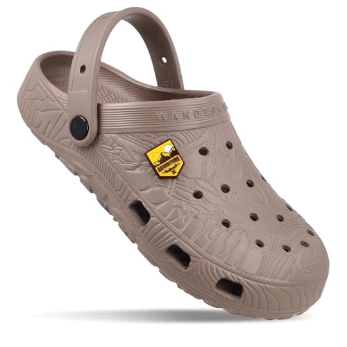 Image of WALKAROO Mens Clogs with Soft Sole, Backstrap, Ventilated and Lightweight - WC8801