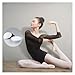 BNDDZBN Ballet Leotard Adult Ballet Leotards For Women Mesh Girls Dance Wear Black 3/4 Sleeve Gymnastics Leotards Ballet Bodysuits(L 160cm to 165cm)