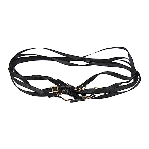 5pcs 1/10 Scale RC Tie Down Straps Sturdy Length Adjustable Luggage Rope Roof Rack Tie Down Straps for RC (Black)