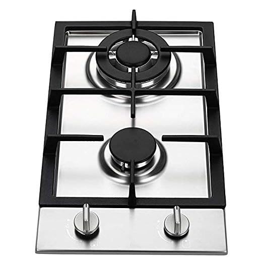 Ramblewood GC2-37N (Natural Gas) high efficiency 2 burner gas cooktop, ETL Safety Certified.