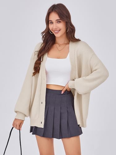 Arolina Cardigan Sweaters for Women Chunky Knit Long Sleeve Button Down Sweater 2025 Fall Trendy Oversized Jacket Coats3