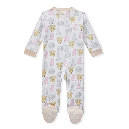 Image of Burt's Bees Baby unisex-baby Sleep & Play, Organic One-piece Romper-jumpsuit Pj, Zip Front Footed Pajama