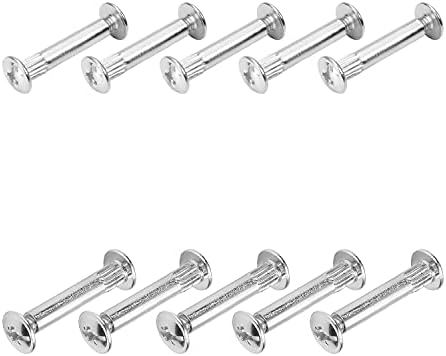 MroMax M4 Binding Screw, M4 x 25mm Nickel Plated Carbon Steel Cross Head Chicago Screw Binding Post Screw Kit for DIY Leather Decoration and Scrapbook and Photo Albums Bookbinding 10Pcs