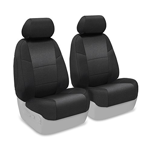 Coverking Custom Fit Front 50/50 Bucket Seat Cover For Select Chevrolet Trailblazer Models - Velour (Charcoal) #TOP18