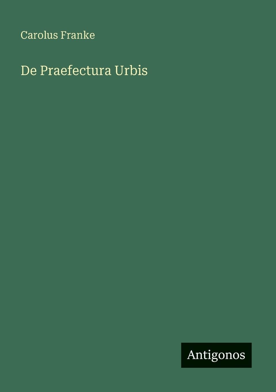 De Praefectura Urbis
