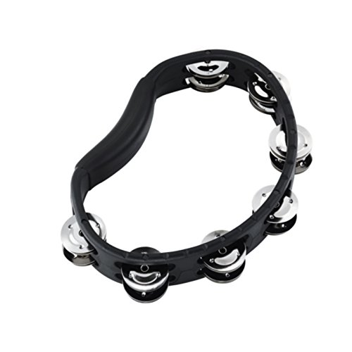 Tambourin Meinl HTMT1BK robuste avec double rangée de cymbalettes acier