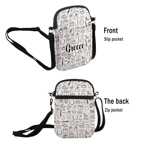 G2TUP Greece Trip Gift Greece Crossbody Bag Greek Culture Travel Bag Mediterranean Explorers Gift2