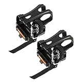JOINPAYA Cinturón De Pedales para Calapies Bicicleta De Montaña y Carretera Correas De Nailon Negras para Punteras De Pedal De Ciclismo