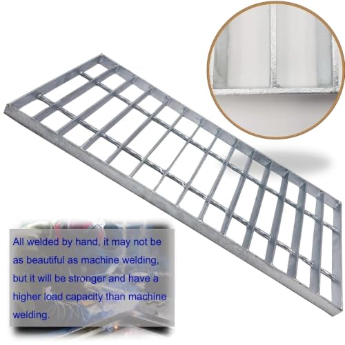 Image of Galvanized Steel Drain Grate, Driveway Channel Cover 20x12