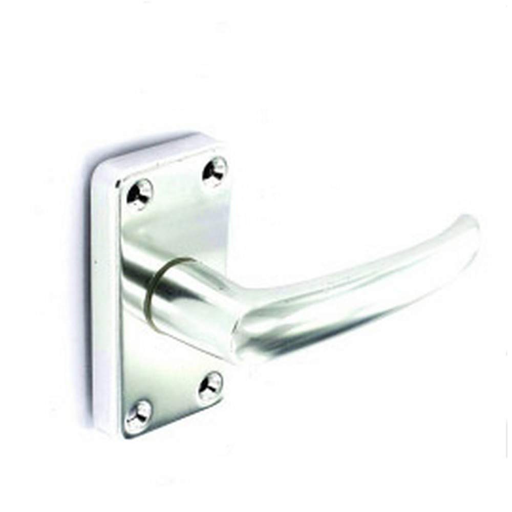 Securit - Aluminium Latch Handles Bright (Pair) - 85Mm 5019923130720