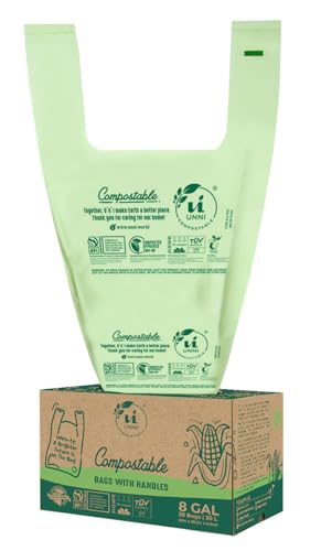 UNNI Compostable T-Shirt Bags with Tie Handles