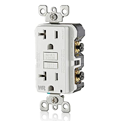 Leviton Gfwt2-W Self-Test Smartlockpro Slim Gfci Weather-Resistant And Tamper-Resistant Receptacle With Led Indicator, 20-Amp, White #TOP1