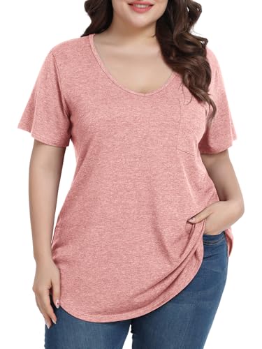 Image of BELAROI Women Plus Size Tops V-Neck Tunics Shirts