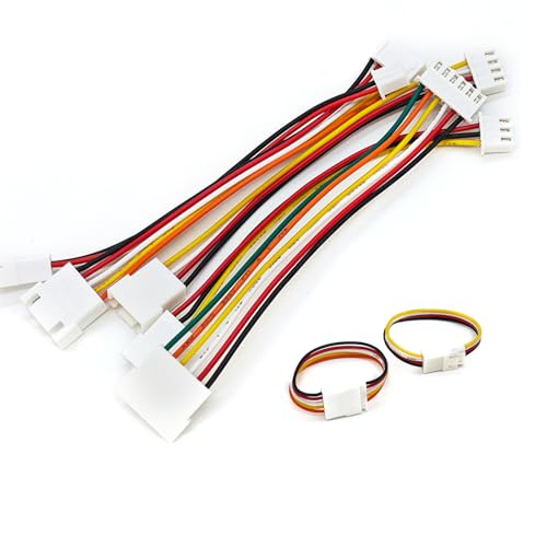 XUGERIP 20 PCS JST XH 2.54mm 2 3 4 5 Pin Connector, Male and Female Double Connector End with 200mm Extension Cable AWG 26