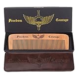 Keepro wooden beard & hair comb for men & women detangling comb for curly frizzy wet dry dyed colore