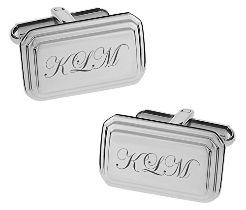 Mancuernillas de plata personalizadas con grabado miniatura 1