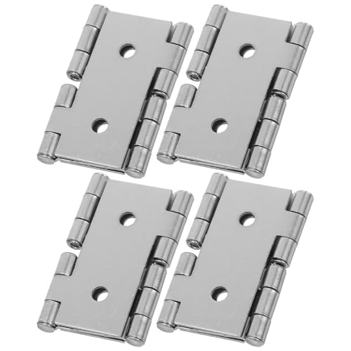 Angoily Bisagra de Resorte Doble Acción para Puertas Batientes, Bisagras de Alta Resistencia, Acero Níquel, 4 Piezas para Cierre Suave y Uso Residencial en Puertas de Salón