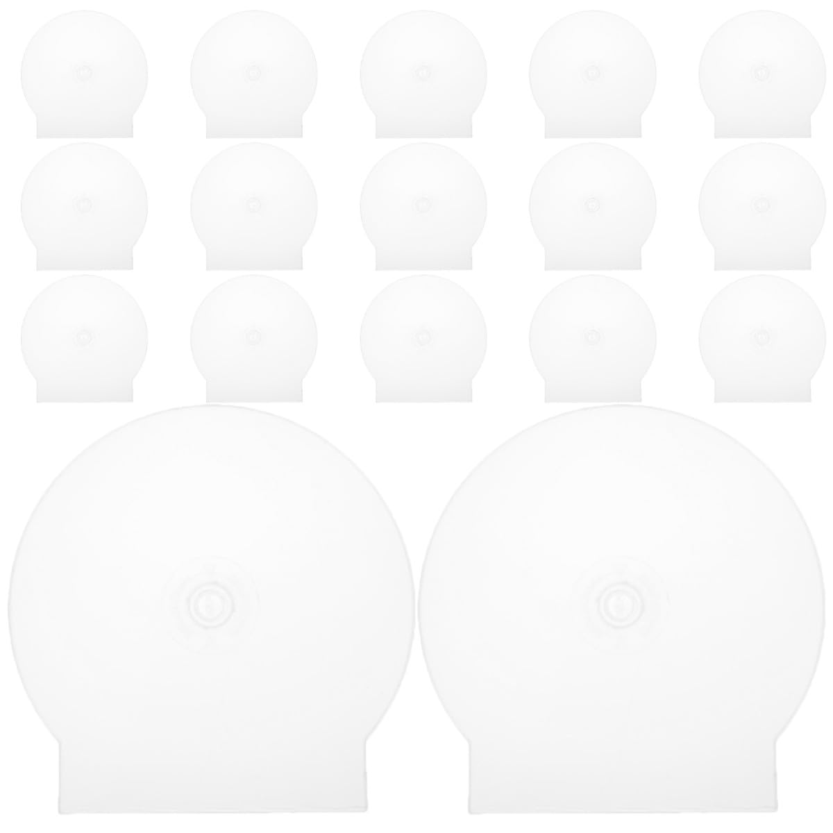 LALAFINA 50 Pezzi Custodie per CD in Plastica Trasparente Semitonde, Custodie Porta Dvd Resistenti per Protezione e Organizzazione Dischi, per Casa e Ufficio