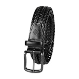 Columbia Men's Fully Adjustable Lace Braid Belt, Black, Medium
