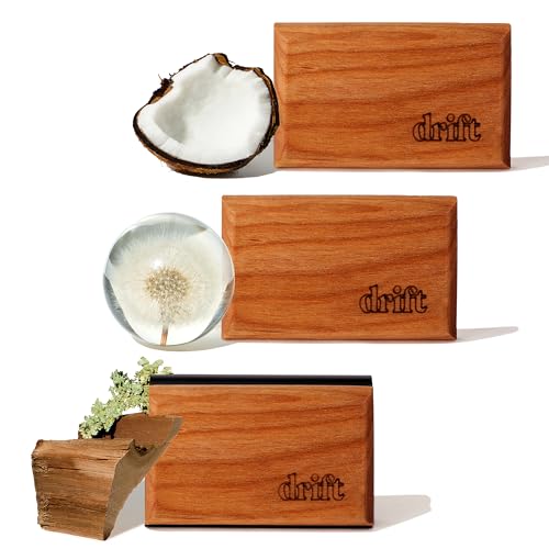 Drift Car Air Freshener Starter Kit - Wooden Deodorizer - Vehicle Odor Remover - Auto Scent Diffuser - Long-Lasting Car Freshening - Variety 3 Pack