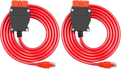 Image of OCHIKI 7 Ft VOE OBD to Ethernet Adapter Fit for Volvo Vehicles Based on SPA CMA Platform 2016+ Replace 9513108 9513062, OBD Cable Compatible with VIDA PC Software or Third-Party Software (Pack of 2)