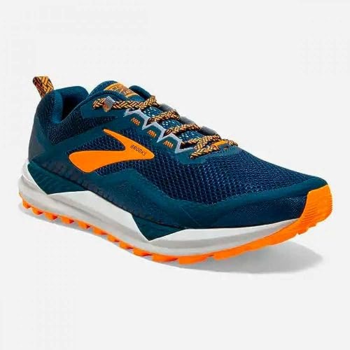 Brooks Brooks Men's Cascadia 14, Trail-Running Shoes, Blue (Poseidon/Orange/Grey 489), 6.5 UK