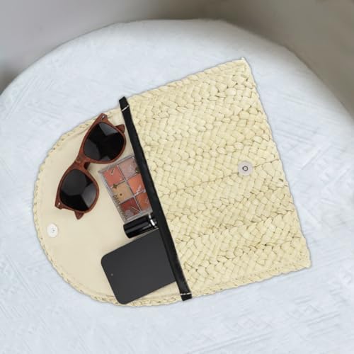 Image of Straw Clutch Bag for Women Envelope Woven Clutch Handbag Summer Beach Purse