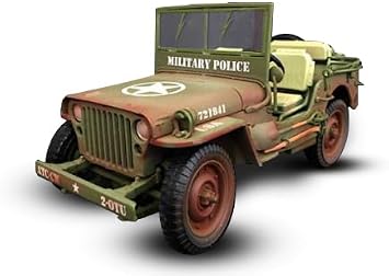 Vehicle Military Police Dirty Version, Green - 77406A - 1/18 Scale Diecast Model Car