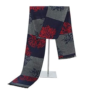 Hocah 2 Pieces Of Winter Color Blocked Scarves For Warm Men’S Plaid Scarves Scarf Men