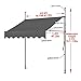 REALN Manual Retractable Awning with Crank, Waterproof Canopy for Outdoor Patio Window Door, No Drilling Required (Color : Gray-A, Size : 3.5m/137in)