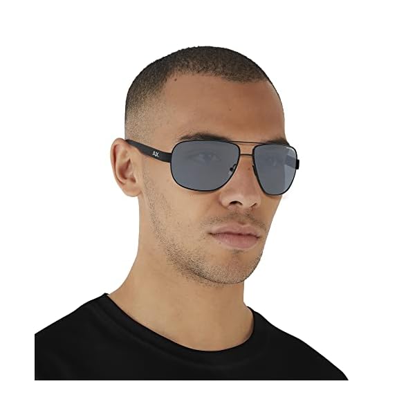 A|X ARMANI EXCHANGE Men's AX2012S Sunglasses, Matte Black/Grey Polarized, 62 mm - Image 7