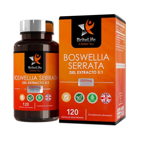 BL Boswellia Serrata 2000 mg | 120 Cápsulas Veganas | Para Salud de Articulaciones | Incienso Para las Articulaciones y Tendones | Sin OGM, Gluten, Lácteos