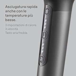 Asciugacapelli Braun HD4.2, Asciugacapelli ad alte prestazioni con diffusore e concentratore, tecnologia Super IONTEC, motore HTDC da 2100W con 3 impostazioni di calore e 3 velocità, BRHD425E