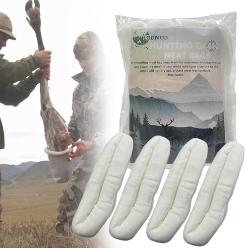 LODMOD Hunting Meat Bags for Elk Moose Caribou Deer Keep Animals Meat Fresher Quarter Storage Organize Supplies, 12"x59", 4Pcs
