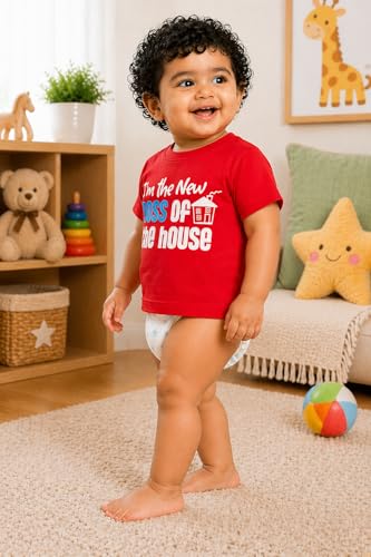 Image of BODYCARE Kids Inafant Placement Print Boys Round Neck Half Sleeves Cotton T-Shirt | Skin Friendly Regular Fit | Soft Breathable Fabric Comfortable & Durability | Pack of 1 | Mustard | Age 6-12 Months