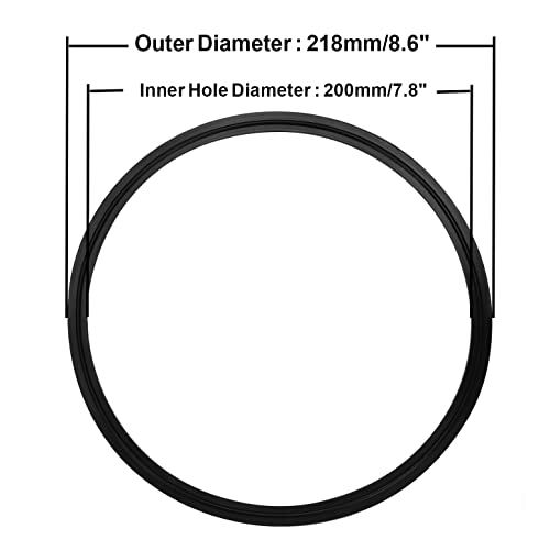 Image of DERNORD 8 inch Tri Clamp Buna-N (NBR) Sanitary Gasket Fits Tri-Clover Type Ferrule (Pack of 2)