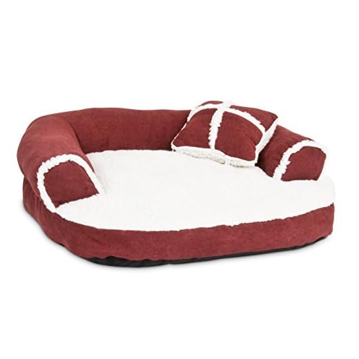 Petmate Aspen Pet Sofa Bed with Pillow for Comfort and Support - One Size - Assorted Colors