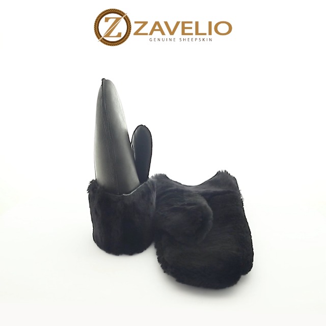 Zavelio Women's Sheepskin Fur Mittens – LWG Certified Premium