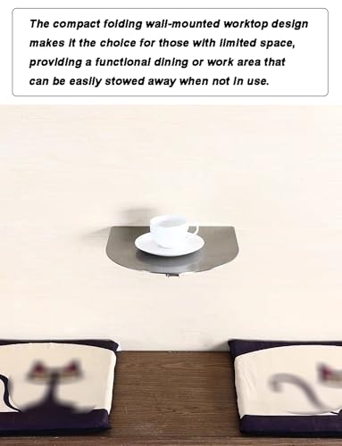 Mesa plegable de pared contra espacios reducidos en cafeterías modernas 5