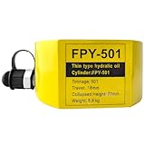 KELINER 50 ton Hydraulic Jack Cylinder Low Profile 0.71” Stroke Porta Power Ram Industrial Lifting Jack Retract Automatically for Shipping Building Construction