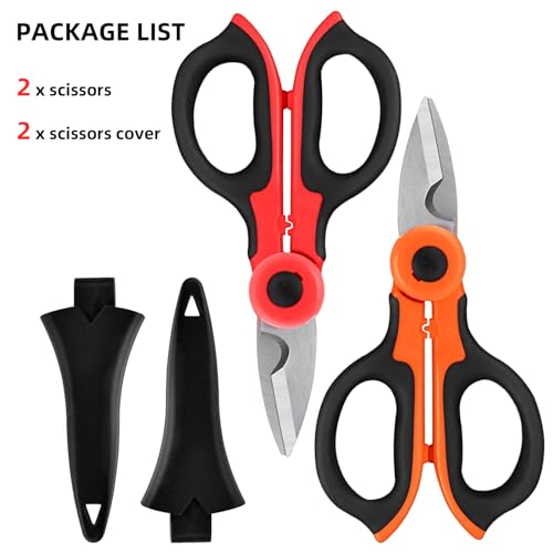 2 x Professional Electrician's Scissors, Carbon Steel Scissors, Household Scissors - Image 2