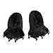 Holibanna 1 paire d'ours en peluche - Griffes - Pattes - Chaussons mignons en peluche - Chaussons chauds - Chaussons d'hiver - Noir - Taille 36-43