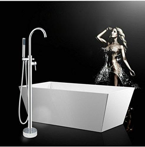 Mitigeur de baignoire au sol haut de gamme avec ensemble douche et bec orientable Gowe