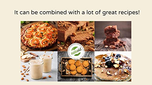 Natuvid Gemahlene Mandeln 1kg | Aus 100% kalifornischen Mandeln | Blanchiert & Vollfett | Ideal für Keto & Low-Carb Müsli, Smoothies und saftiges Backen | Vegan