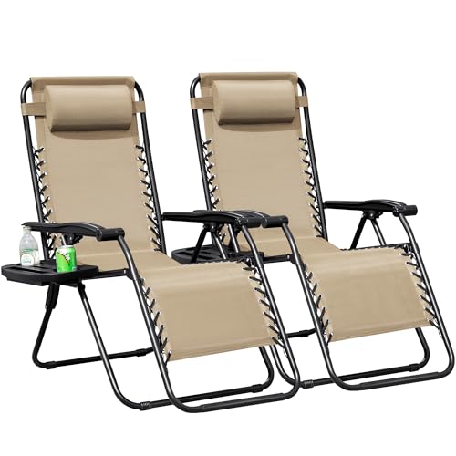 Homall Zero Gravity Chairs - Adjustable Folding Lawn Lounge Chairs