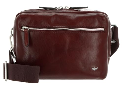 Sacoche ceinture Golden Head Colorado compacte en cuir rigide tabac