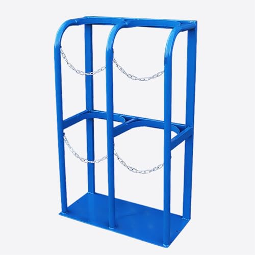 Support bouteille d'oxygène bleu 60 cm avec fixations robustes