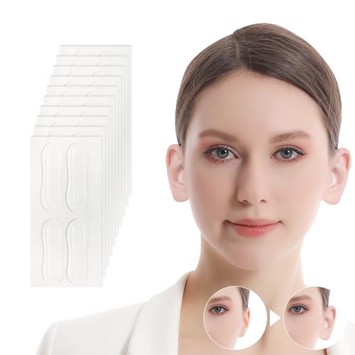 Ear Correction Stickers, 40 Pcs Invisible Ear Lobe Support Patches for Flat & Concave Ears, Transparent Silicone Ear Tapes for Natural Elf Ear Contour, Painless Cosmetic Ear Shaping Kit